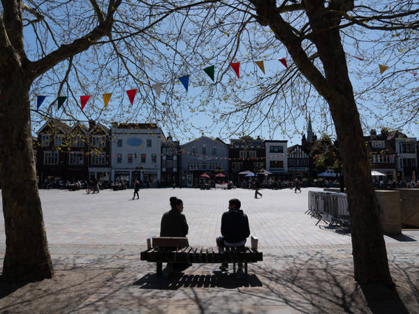 Happy to Chat Benches Salisbury - Adrian Harris Photography